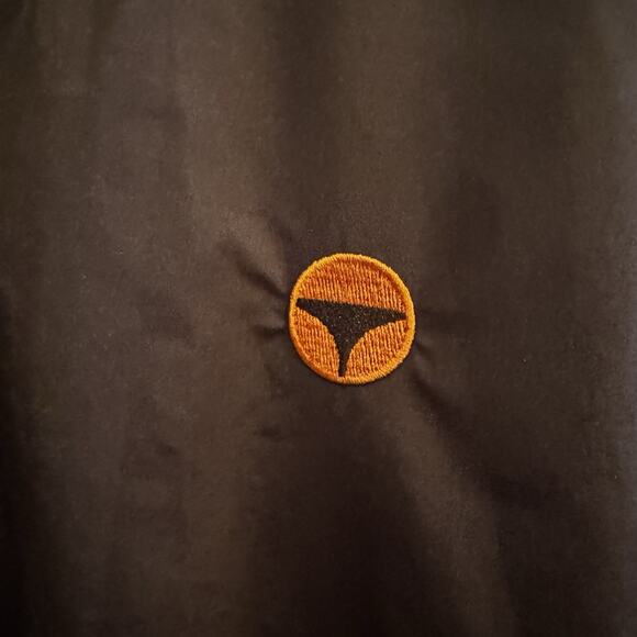 TaylorMade Golf Pullover Jacket XXL Black Orange Logo Windbreaker Vintage - Picture 8 of 12